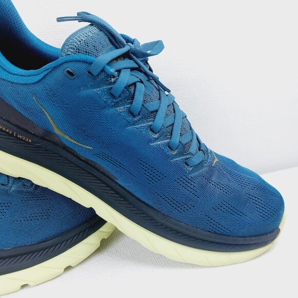 Hoka One One Men's Coral Blue Black Mach 4 Mesh Athletic Running Shoes Size 10D - Picture 3 of 13